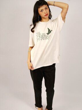 80s Nature Conservancy T-Shirt (XL) white vintage Hawaii beefy-t Hanes street